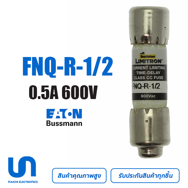 Bussmann FNQ-R-1/2 0.5A 600VAC TIME DELAY 10.3 mm x 38.1 mm