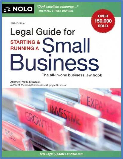 Legal Guide for Starting Running a Small Business, 12th Edition ISBN 9781413313819