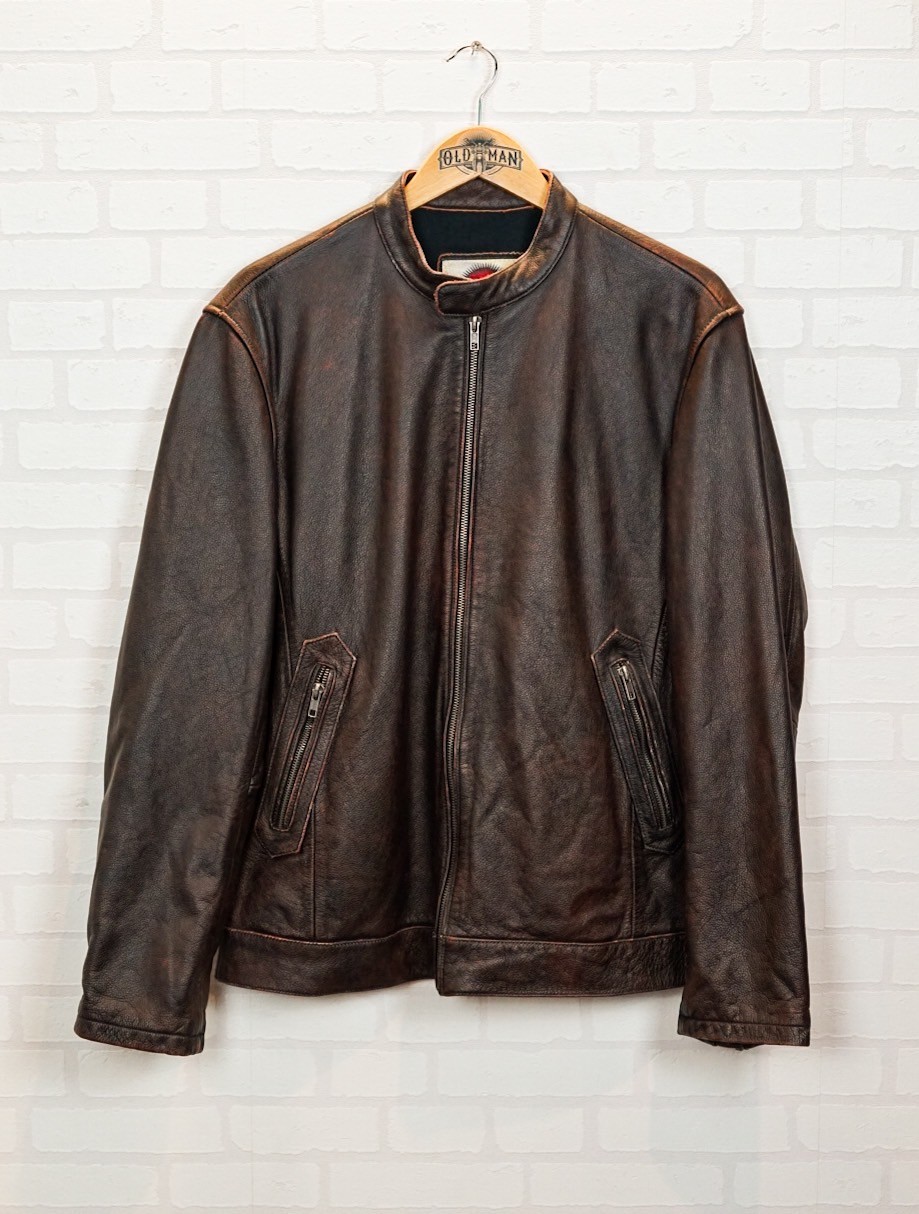  เสื้อหนังแท้ Night Road (น้ำตาล) (กรุณาสอบถามไซส์ก่อนสั่งซื้อ) 