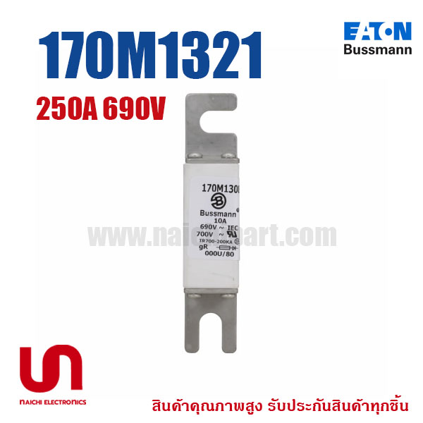 ฟิวส์เฉพาะทาง 170M1321 , 250A 690V , Bussmann / Eaton (โปรดติดต่อเพื่อสอบถามราคาพิเศษ)
