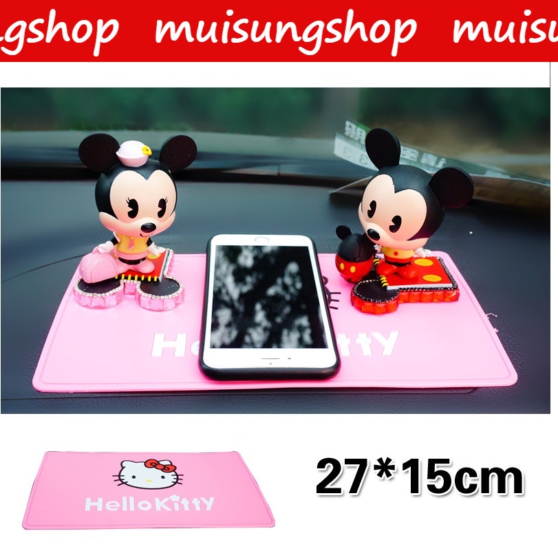 MUISUNGSHOP แผ่นยางกันลื่นวางหน้ารถ Non-slip dash mat ลาย superhero