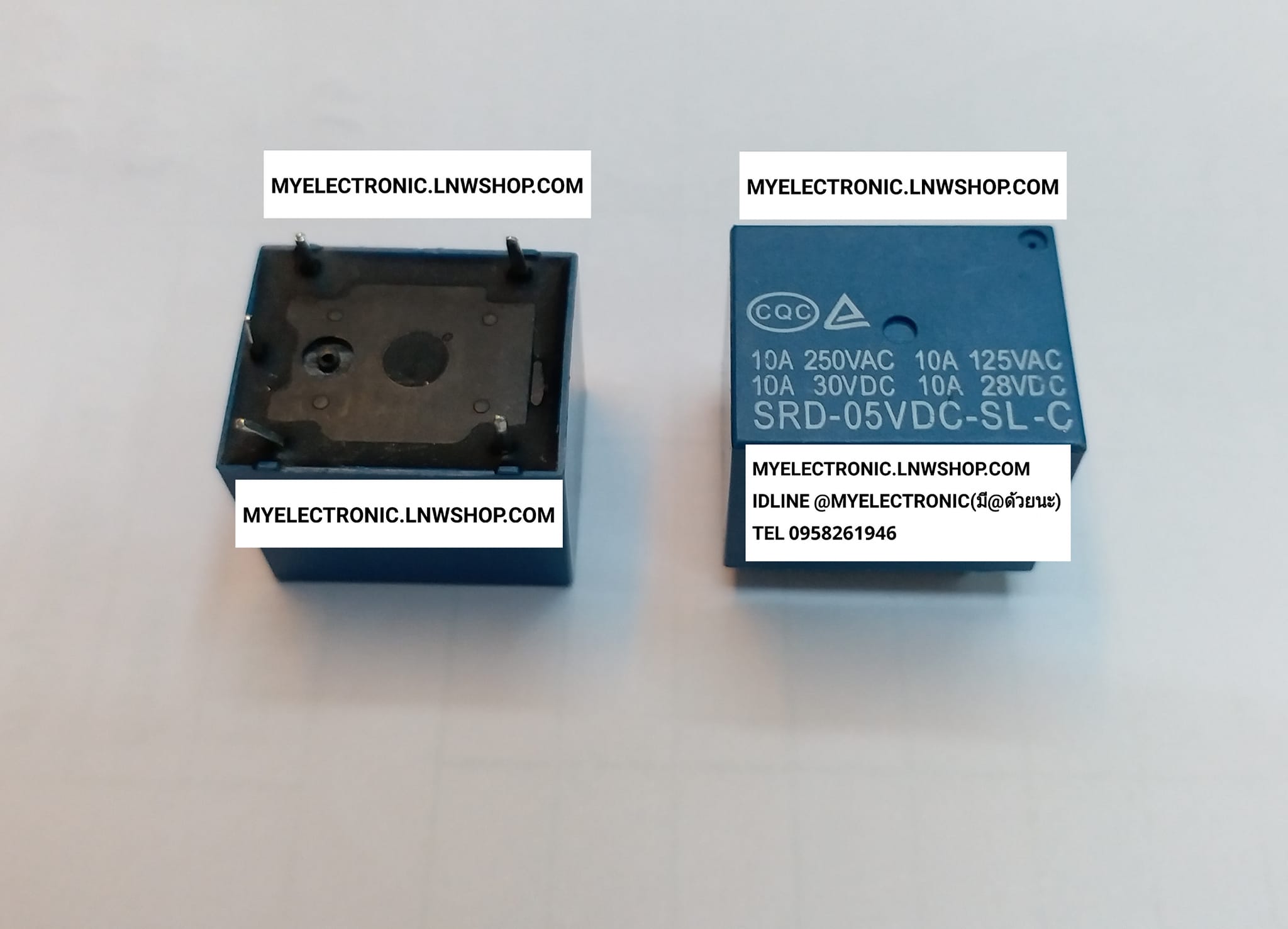 ขาย รีเลย์5V5ขา สีฟ้า SRD-05VDC-SL-C รีเลย์คอยล์5V5ขา รีเลย์5V 5ขา RELAY รีเลย์ 5V 5ขา สีฟ้า ยี่ห้อ ราคา ตัวละ . . . . หน่วย บาท