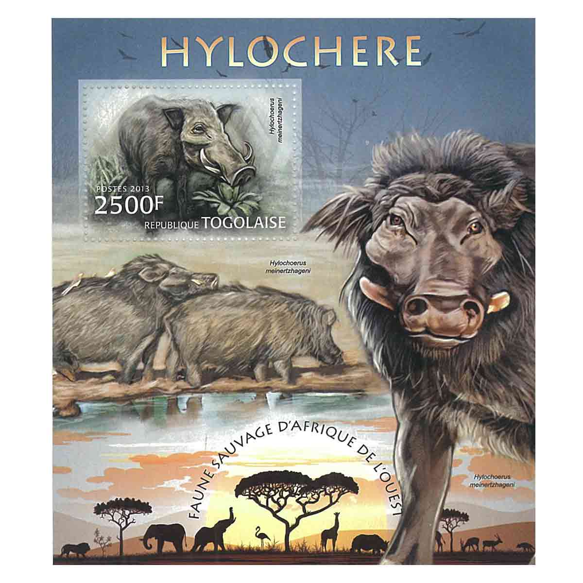 Togo Stamp, 2013 Giant Forest Hog, Wildlife, Animals S/S