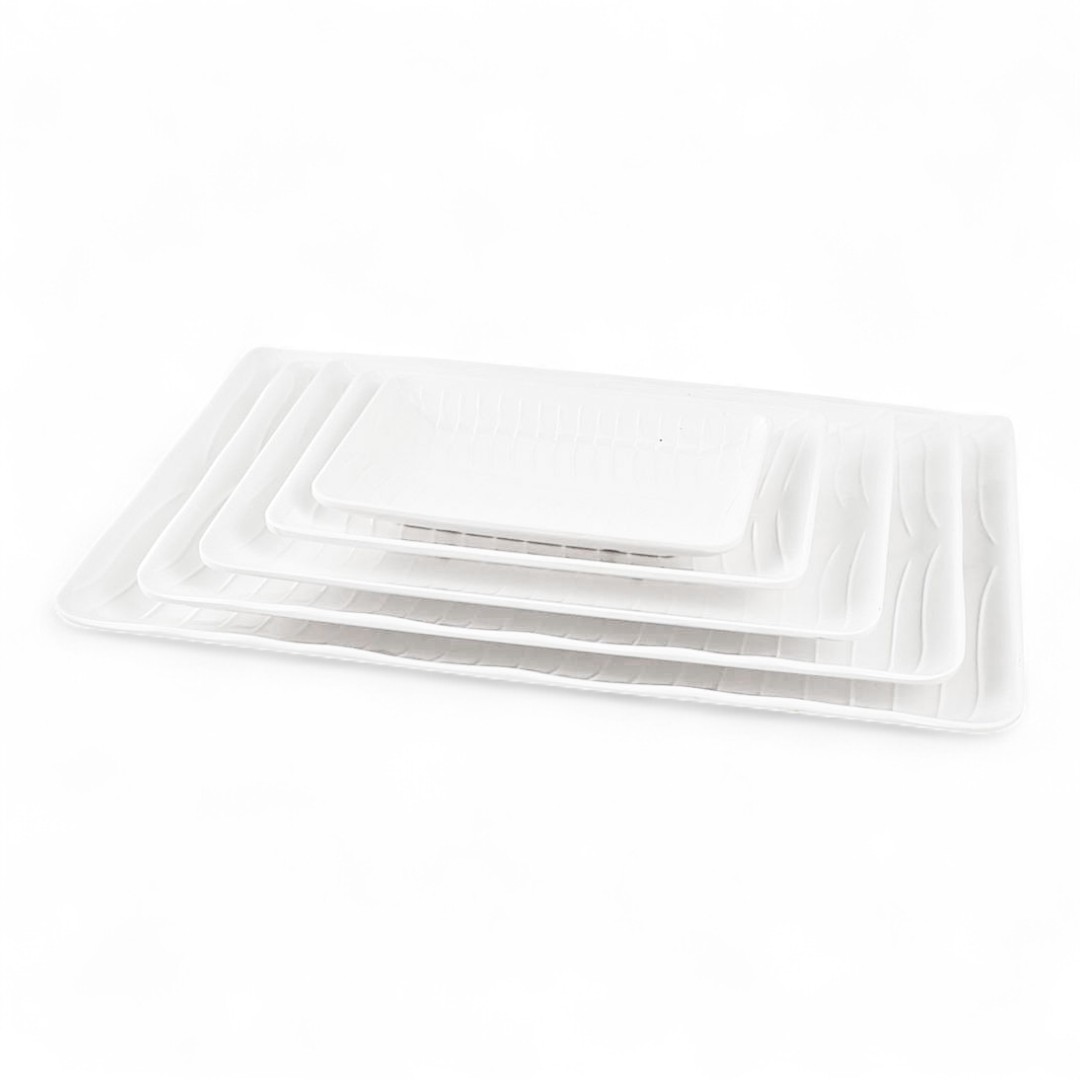 ถาดเหลี่ยมเมลามีนรูปใบกล้วย 14 นิ้ว ศรีไทย T3714