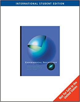 Experimental Psychology ISBN 9780495595380