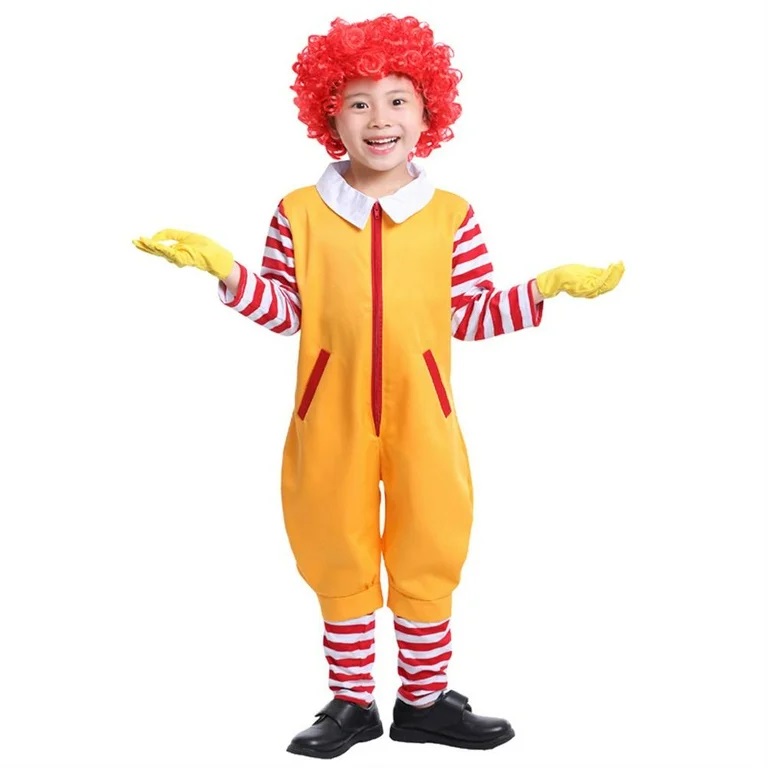 7C381 ชุดเด็ก ชุดแมคโดนัลด์ ชุดMcDonald's ดแมค ชุดMc ชุดโบโซ่ ชุดตัวตลก Mcdonald Bozo Joker Costumes