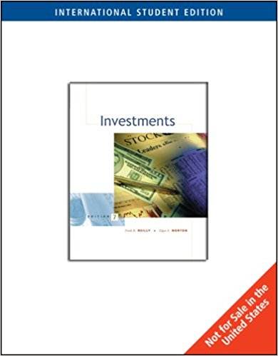 Investments 7ED +CD (ISE) ISBN 9780324323849