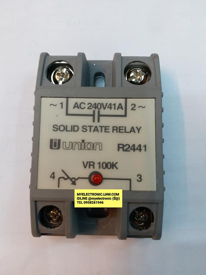 solid state relayรุ่นR2441ยี่ห้อUNIONโซลิสเตจรีเลย์41A240VACแบบใช้โวลุ่มปรับแบบใช้ความต้านทานปรับแบบใช้ตัวต้านทานVR100Kปรับราคาตัวล่ะ
