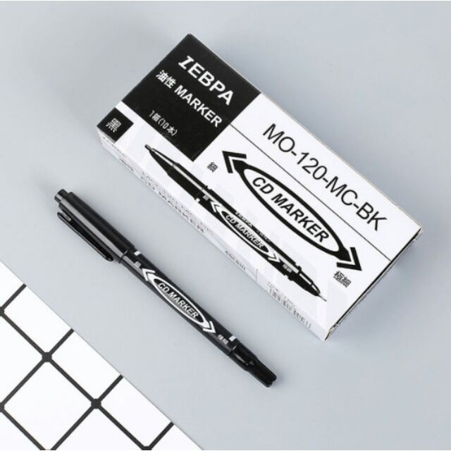 MUISUNGSHOP CD MARKER ปากกา Permanent เขียนซองไปรษณีย์พลาสติก (กันน้ำ) ปากกาเขียนซองไปรษณีย์ ซอง จม. ซีดี CD สูตรน้ำมัน