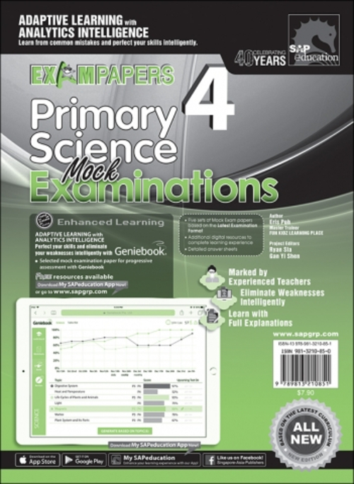 แบบฝึกหัดวิทยาศาสตร์ภาษาอังกฤษระดับป.4 Primary 4 Science Mock Examinations