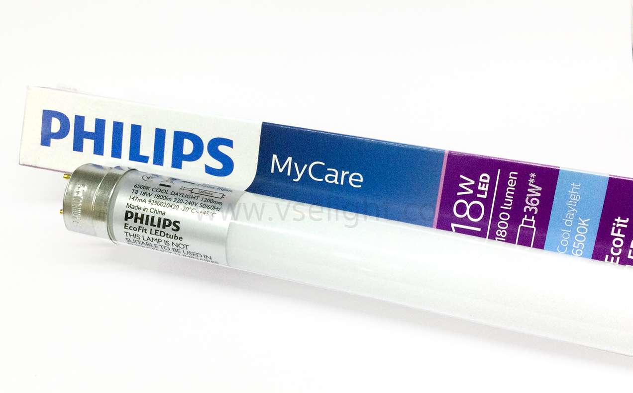 หลอดนีออน LED Tube T8 8w 18W Ecofit Philips Mycare