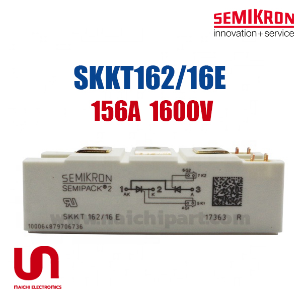 Semikron , SKKT162/16E, IGBT MODULE , 1600V 156A
