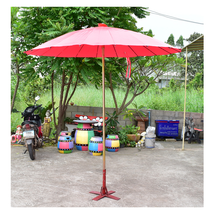 ร่ม 50" แกนเหล็กผ้าหน้าเดี่ยว ( เฉพาะร่มไม่รวมขาตั้ง )
