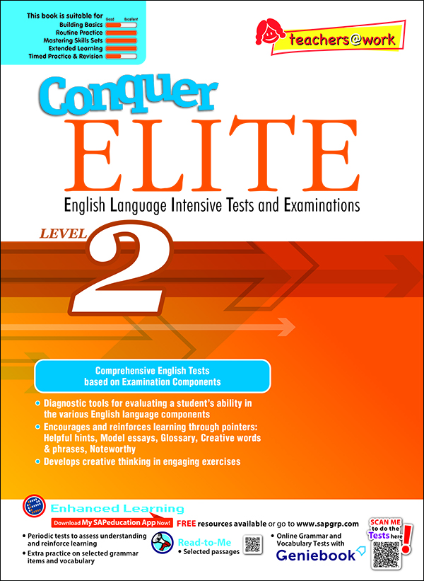 แบบทดสอบภาษาอังกฤษระดับประถมศึกษา 2 Conquer ELITE (English Language Intensive Tests and Examinations) Level 2
