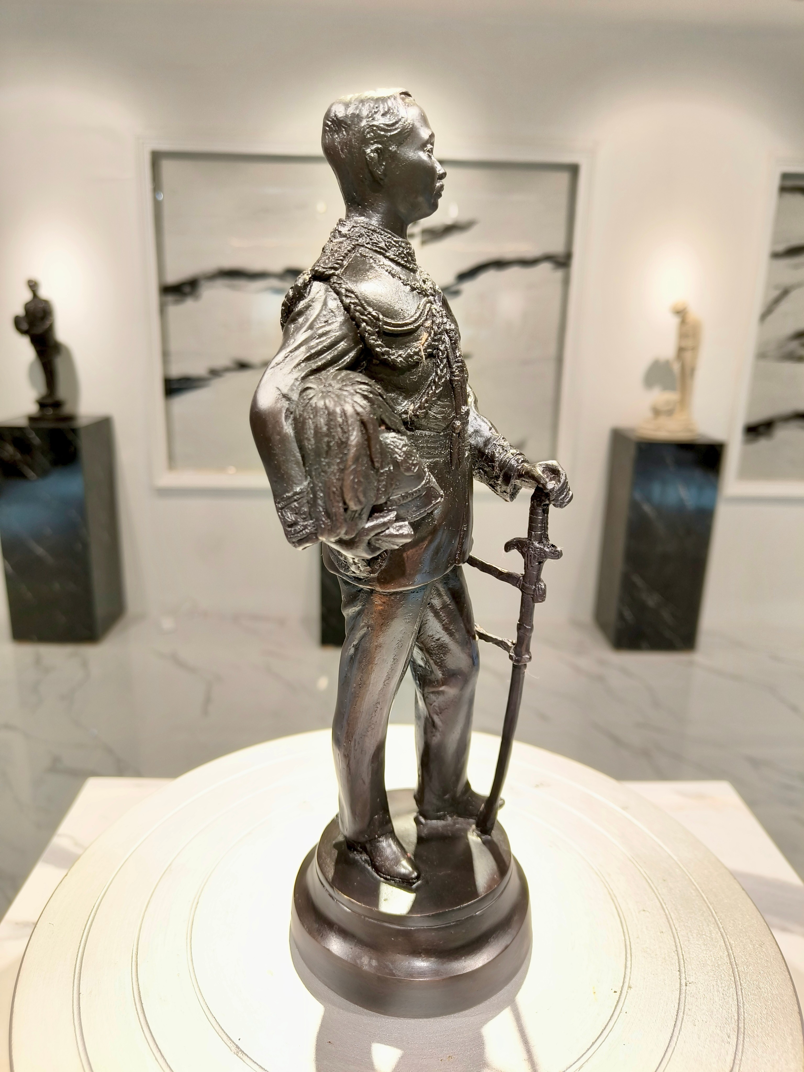 รูปหล่อ รัชกาลที่ 5 ร.5 หน้าตัก 5 นิ้ว วัดบางพระ ปี พ.ศ.2539