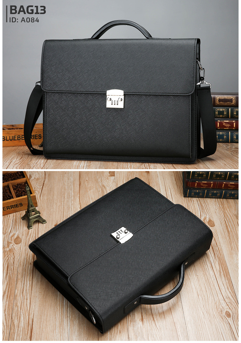 กระเป๋าสะพายข้าง Crossbody Bags กระเป๋าผู้ชาย กระเป๋าใส่ไปทำงาน ใส่ A4, หนังสือ, iPad ได้ A084