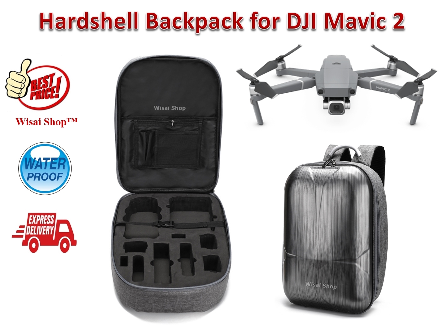 กระเป๋าเป้ Hardshell Backpack V. 2 สำหรับ DJI Mavic 2 / DJI Mavic 2 Pro / DJI Mavic 2 Zoom