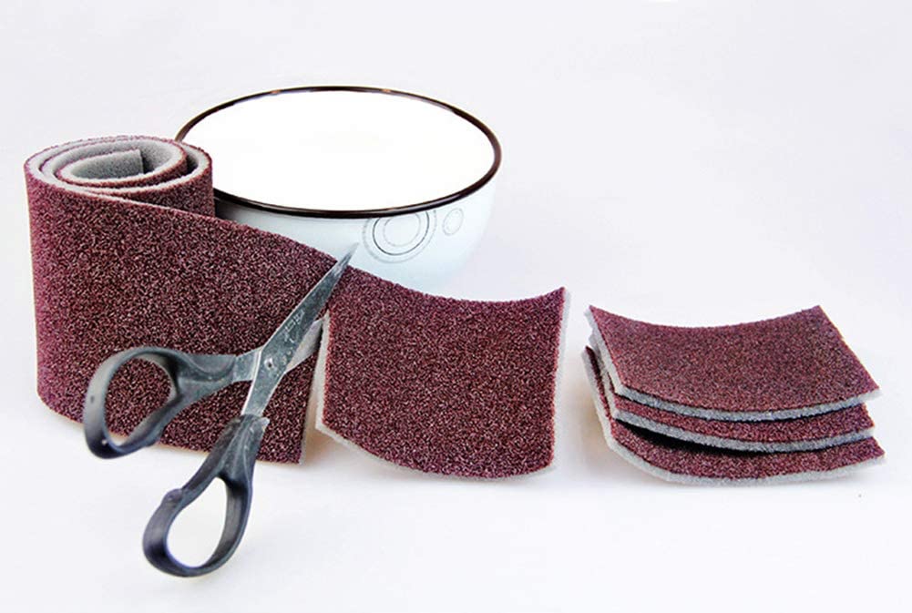 MUISUNGSHOP แผ่นขัดสนิม Emery sponge แปรงฟองน้ำสำหรับทำความสะอาดห้องครัว ขนาด 9x100 ซม.