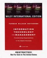 Information Technology for Management: Transforming Organizations 4E ISBN9780471656661