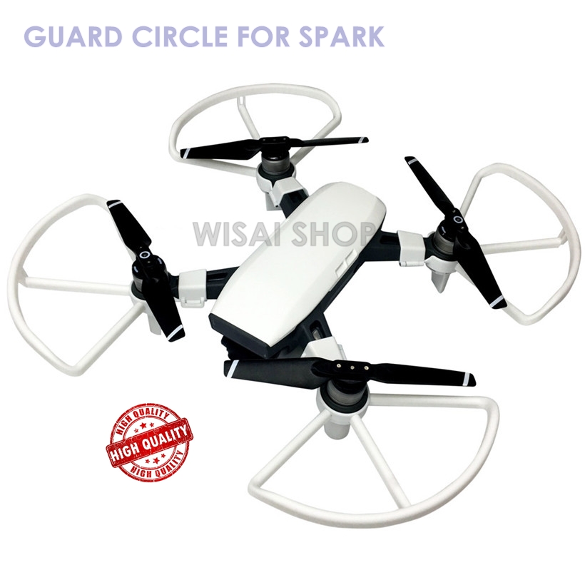 กันใบพัดรุ่นใหม่แบบ 2 in 1 พร้อมกับขาเสริมลงจอด สำหรับ DJI Spark - สีขาว