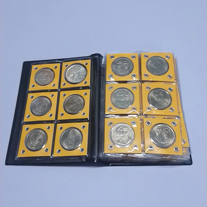 เหรียญ 20 บาท ครบชุด 72 วาระ(เหรียญใม่ผ่านใช้งาน) บรรจุเม้าท์ เจาะตาไก่ ใส่เล่มสะสม