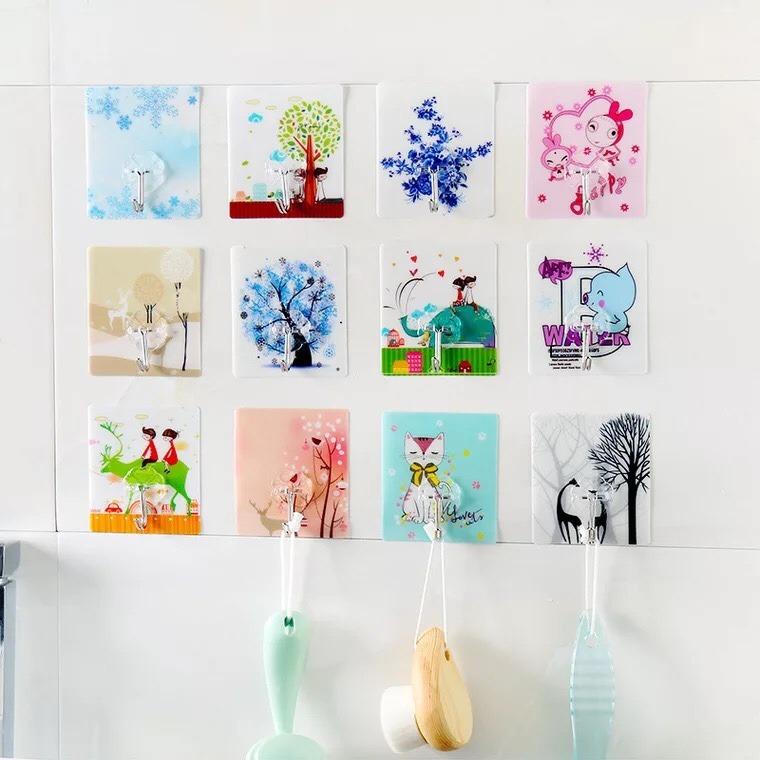 MUISUNGSHOP (10 ชิ้น) T-HOOK-CARTOON ตะขอลายการ์ตูน สำหรับแขวนตกแต่งห้อง ไม่ต้องตอก ทุุบ เจาะ ทำร้ายผนัง เป็นชนิดกาวยึดติดผนัง