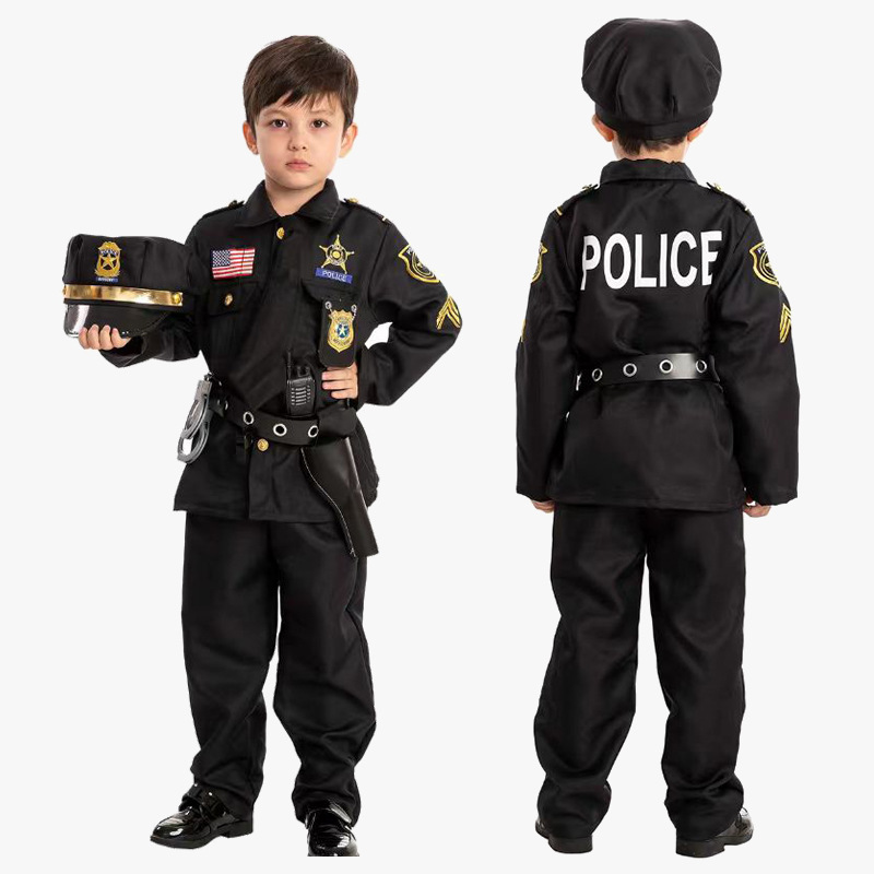 7C358 ชุดเด็ก ชุดตำรวจ ชุดตำรวจสากล ชุดอาชีพในฝัน Children Cop Police Costume