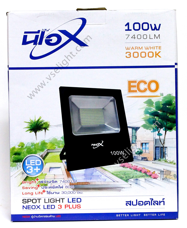โคม Spotlight LED NEOX นีโอเอ็กซ์ 100w รุ่น ECO ฟลัดไลท์ NEOX