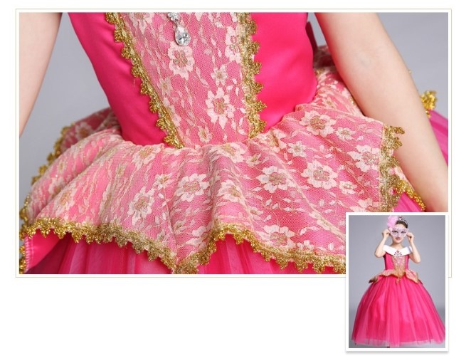 7C87 ชุดเด็ก ออโรร่า เจ้าหญิงออโรร่า เจ้าหญิงนิทรา Aurora Princess Sleeping Beauty Costume