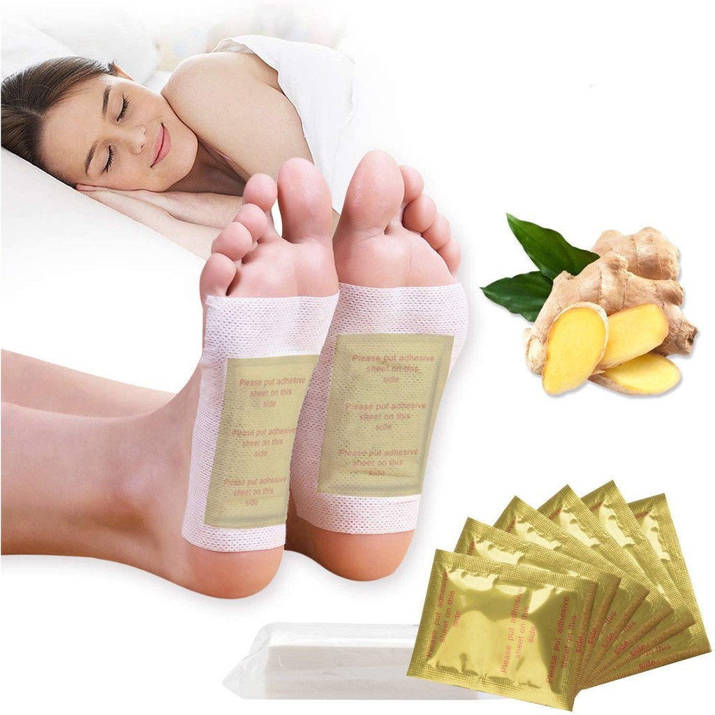MUISUNGSHOP (10 กล่อง) แผ่นแปะเท้า Cleansing Detox Foot Pads Kinoki แผ่นแปะเท้าสมุนไพรจีน kinoki คิโนกิ