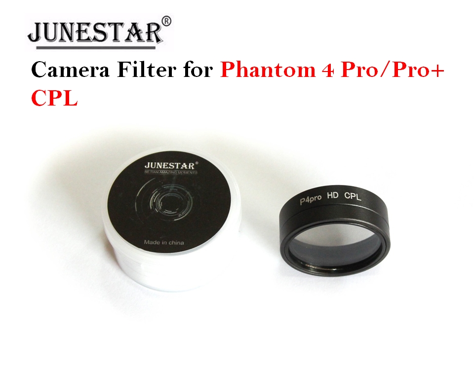 Junestar ฟิลเตอร์ CPL สำหรับ DJI Phantom 4 Profesional และ Phantom 4 Profesional Plus (แบบสวมเร็ว)