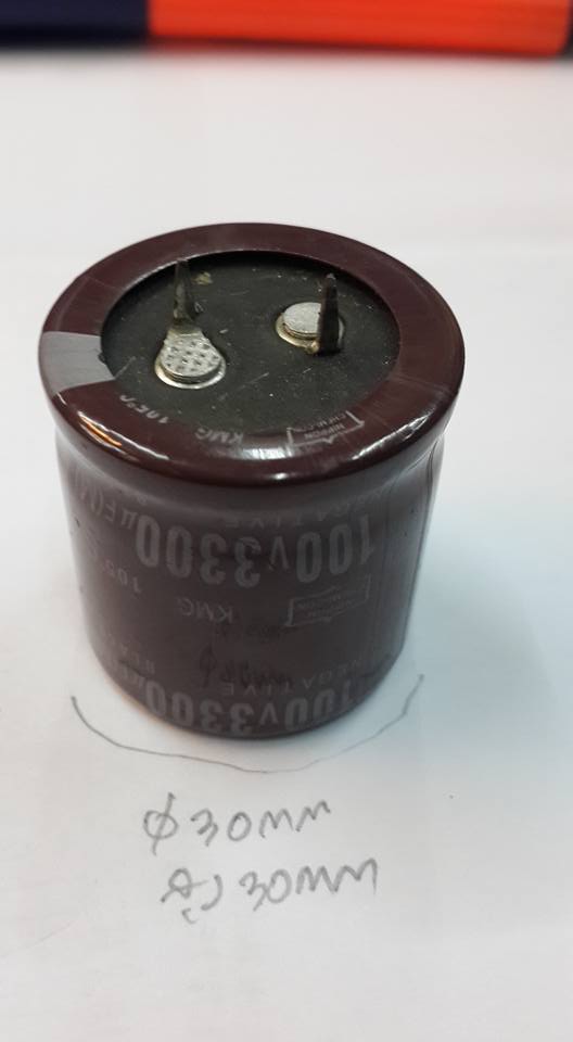 C3300UF100VDC105cองศาขนาดเส้นผ่านศูนย์กลางอ้วน30มมสูง30มม(30x30mm)อิเล็กโทรไลต์ราคา