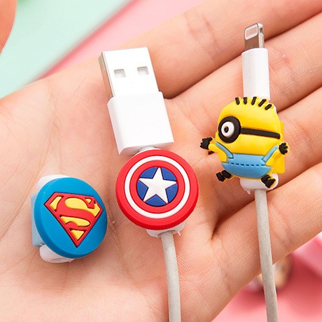 ตัวล็อคถนอมสายชาร์จลายการ์ตูน