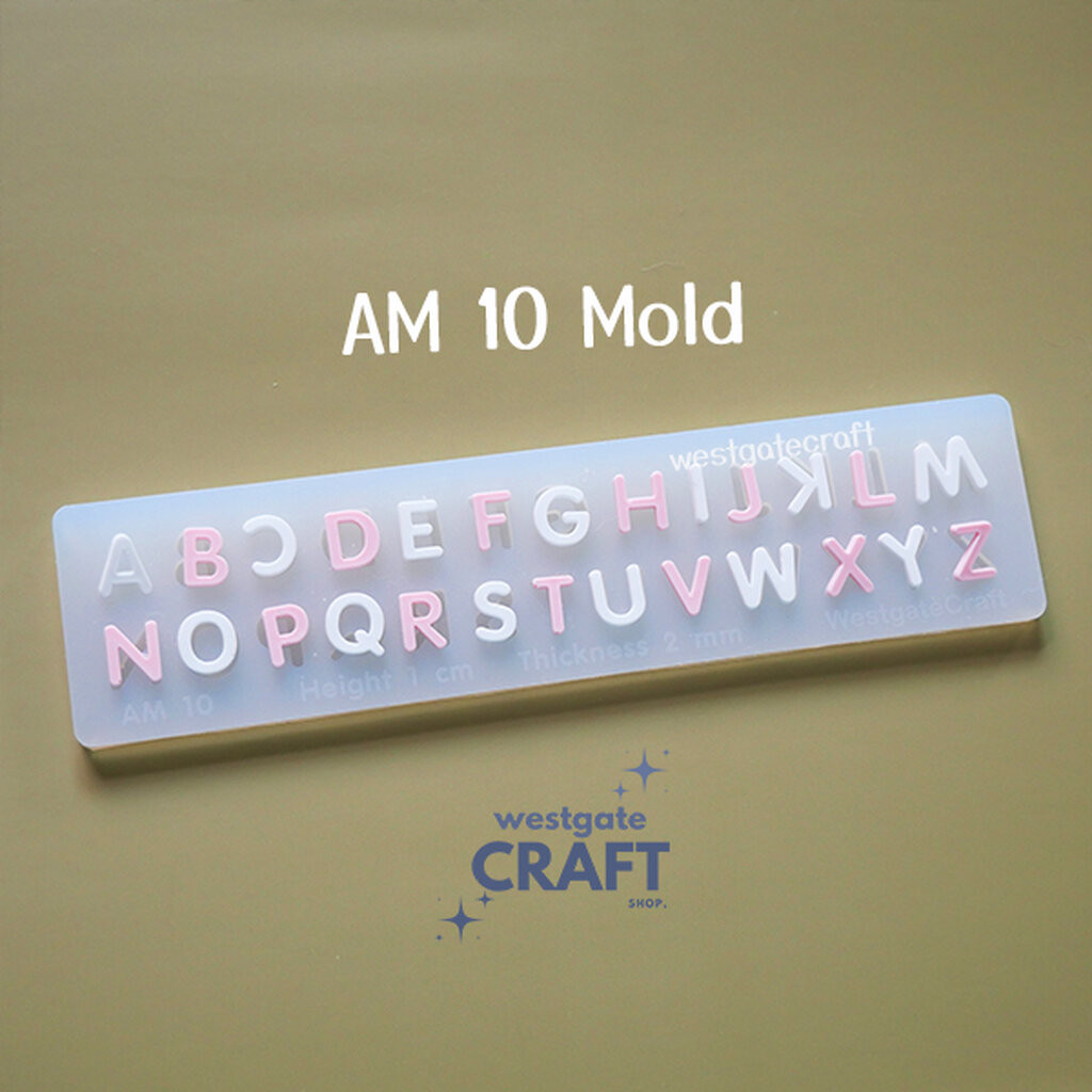 แม่พิมพ์ตัวอักษร AM10-12 Mold / Height 0.7-1 cm