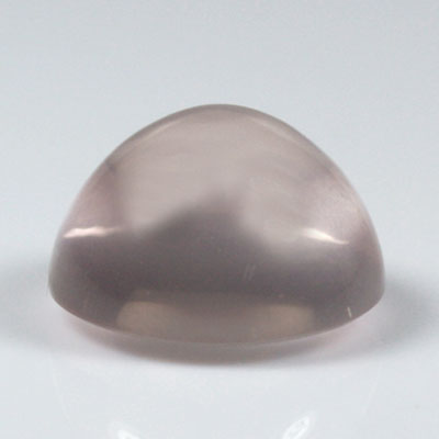 โรสควอตซ์ (Rose Quartz) 7.06 กะรัต รูปกลมหลังเบี้ย สีชมพู