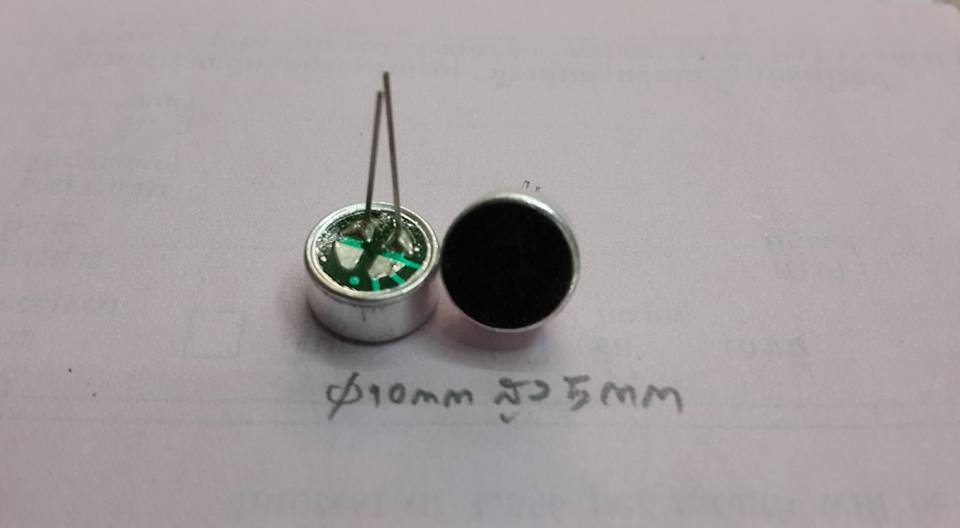 คอนเดนเซอร์ไมค์CONDENSERMIC2ขา ขนาดเส้นผ่านศูนย์กลาง10MMMสูง5MMคอนเดนเซอร์ไมค์10X5MM