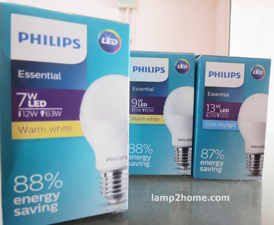 หลอด Bulb LED ยี่ห้อฟิลิป รุ่น ESS (แสงขาว/แสงเหลือง)