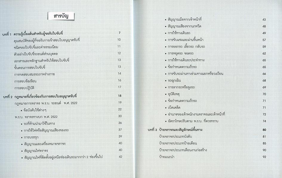 คู่มือสอบใบขับขี่รถยนต์และรถจักรยานยนต์