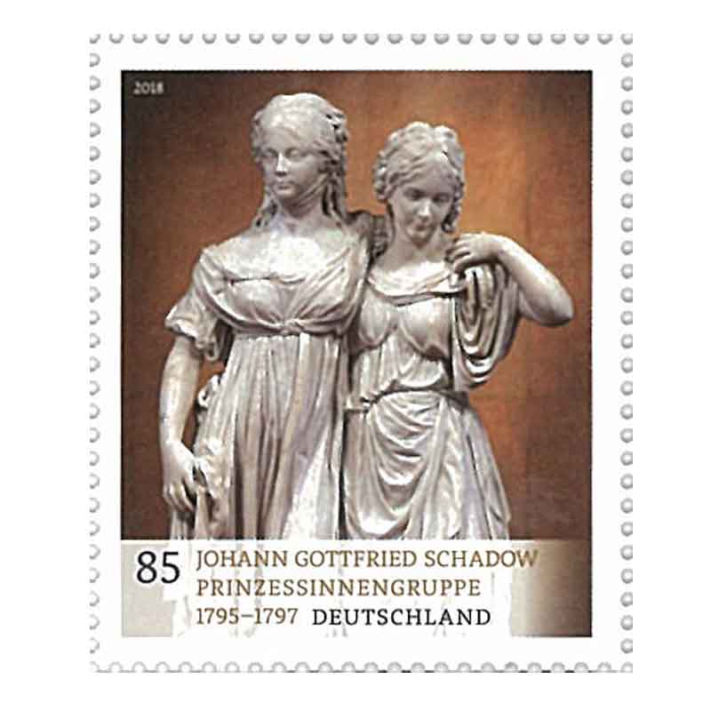 Germany Stamp, 2018 Johann Gottfried Schadow Prinzessinnengruppe