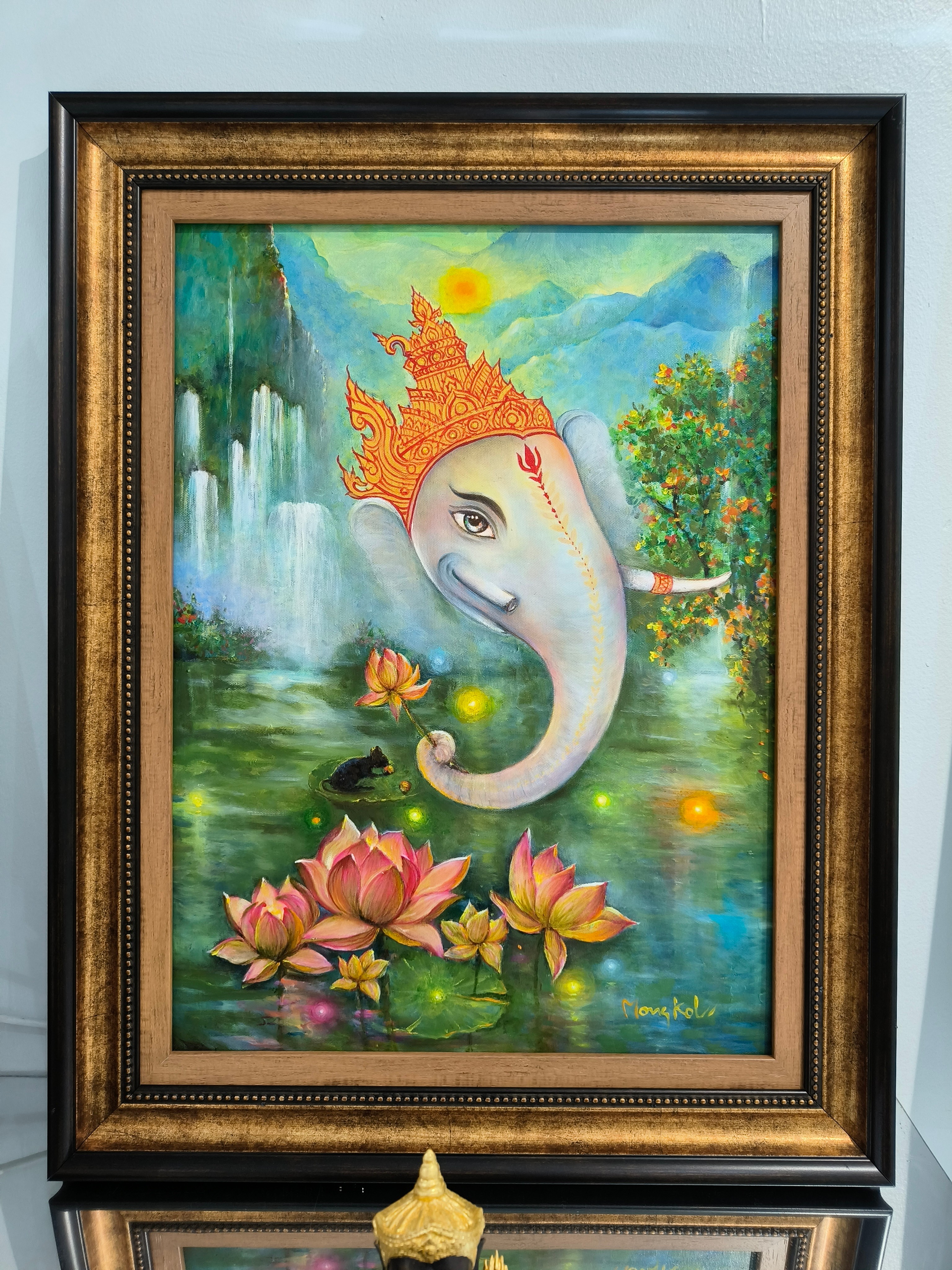 ภาพวาด พระพิฆเนศ เทพเจ้าแห่งความมั่งคั่งและอุดมสมบูรณ์ (2)