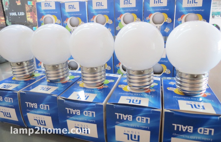 หลอดปิงปอง LED (3w) แสงเหลืองนวล