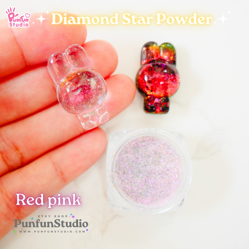 ผงไดมอนวิ้งค์วับ Diamond Star Powder ของตกแต่งงานเรซิ่น