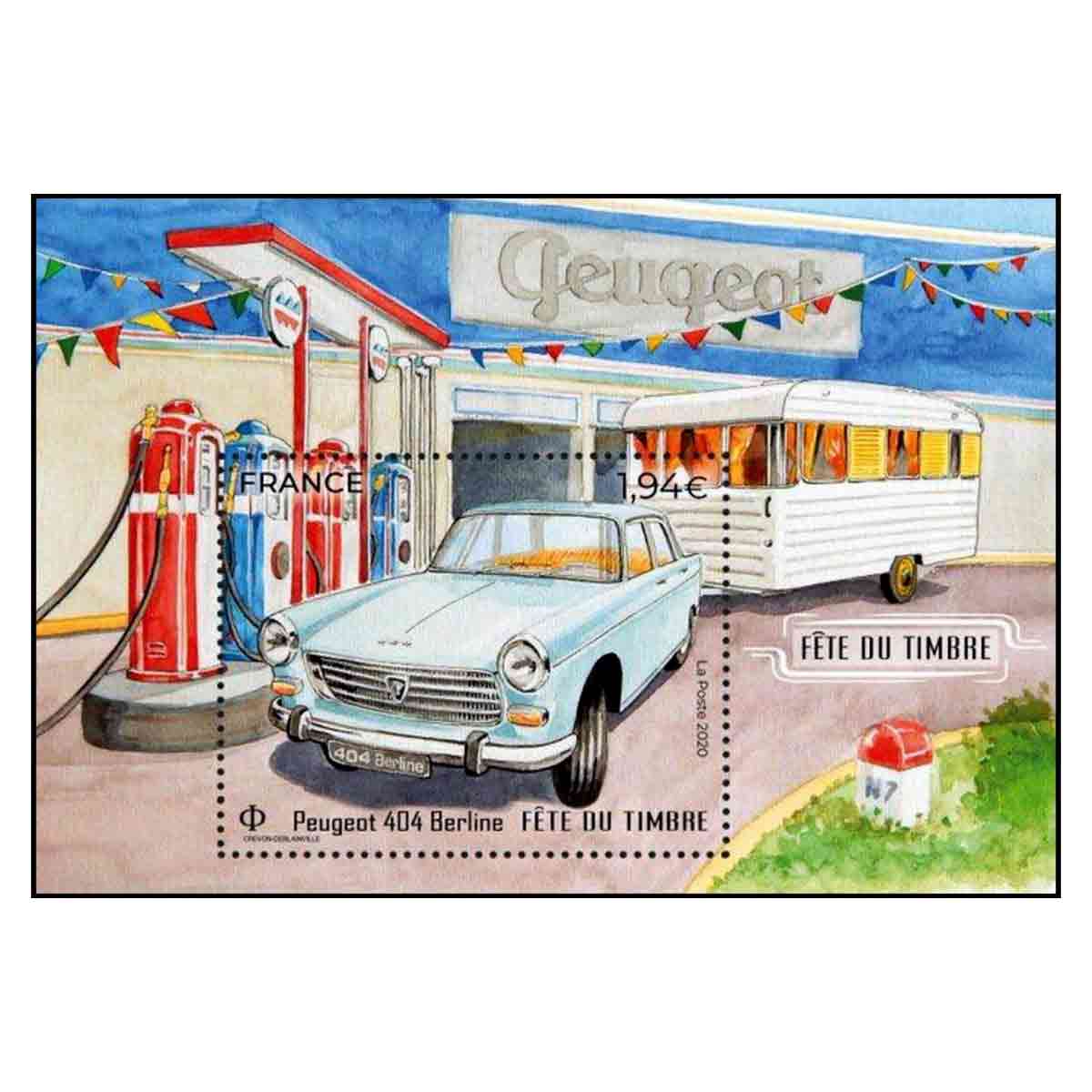France Stamp, 2020 Pegeot 404 Berline S/S