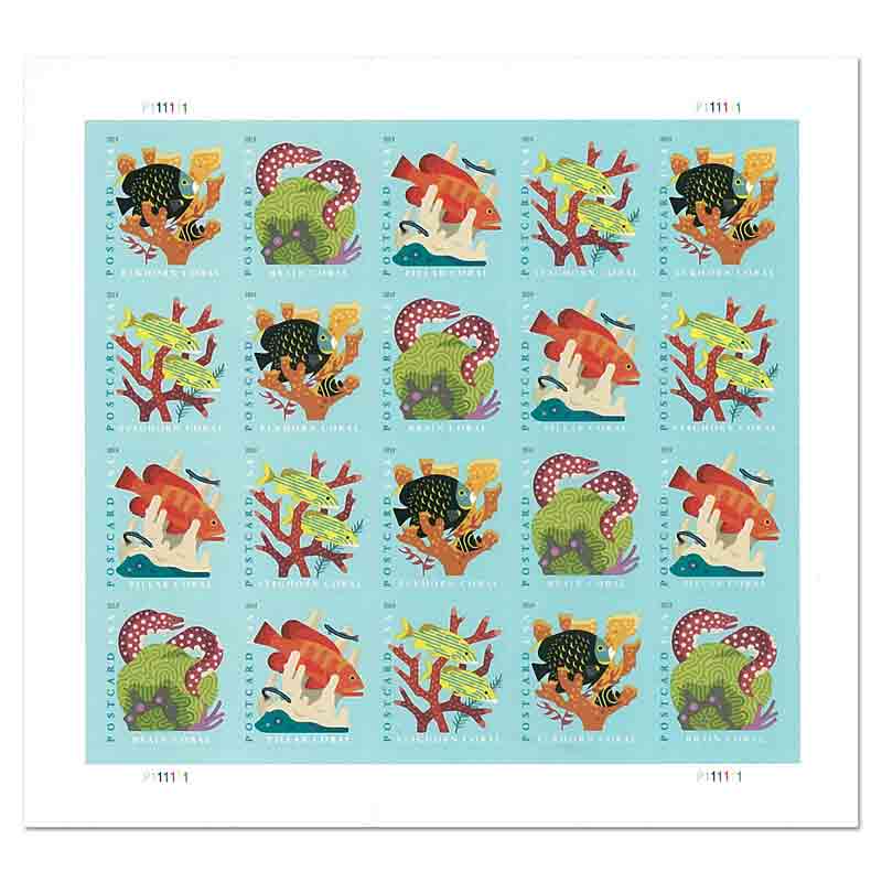 USA Stamp, 2019 Coral Reefs S/S