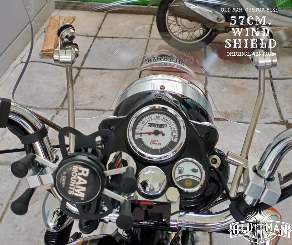 ชิวหน้า ไฟกลม ทรงสูงพิเศษ 57 ซม. สีใส