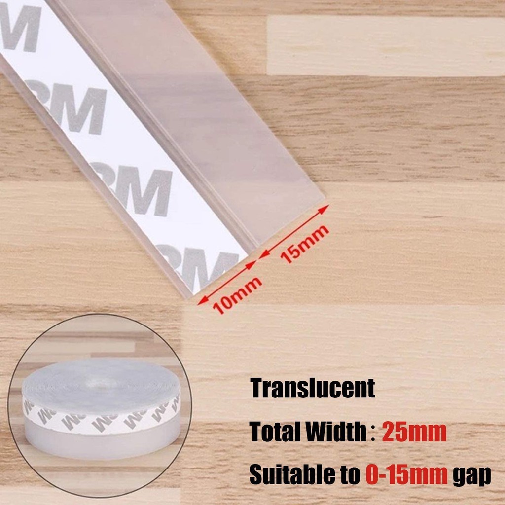 MUISUNGSHOP Self Adhesive Door/Windows Seal Strip ยางซิลิโคนประตู ซีลกันเสียงประตู ขนาด 25 มม.