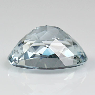 อความารีน (Aquamarine) 1.81 กะรัต สีฟ้าอ่อนน้ำทะเล รูปไข่ ไฟดี