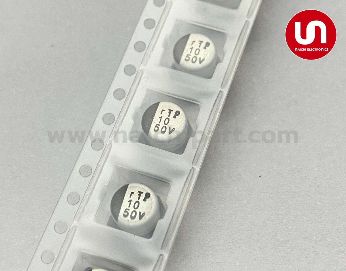 คาปาซิเตอร์ 10uF 50V Size 6.3x5.4 ระยะห่างขา 2.2mm Nichicon