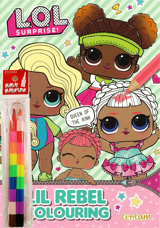 L.O.L Surprise! Lil Rebel Colouring Book + ดินสอสีต่อไส้