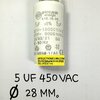 ขาย 5UF450VAC CAP RUN แคปรัน คาปาซิเตอร์รัน มีทรงกระบอกสีขาวยี่ห้อDUCATI เป็นหางปลา เส้นผ่านศูนย์กลาง28มม.สูง55มม. CAPACITOR RUN ราคา ตัวละ . . . หน่วย บาท มีหน้าร้านอยู่บ้านหม้อ กรุงเทพ ส่งของเร็ว มาซื้อหน้าร้านได้ สั่งปุ๊บส่งปั๊บ